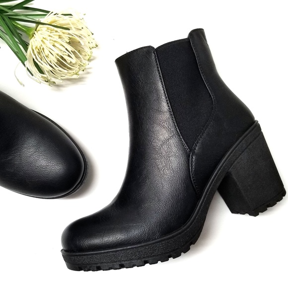 New Black Chelsea Elastic Ankle Boots Booties - Picture 5 of 5
